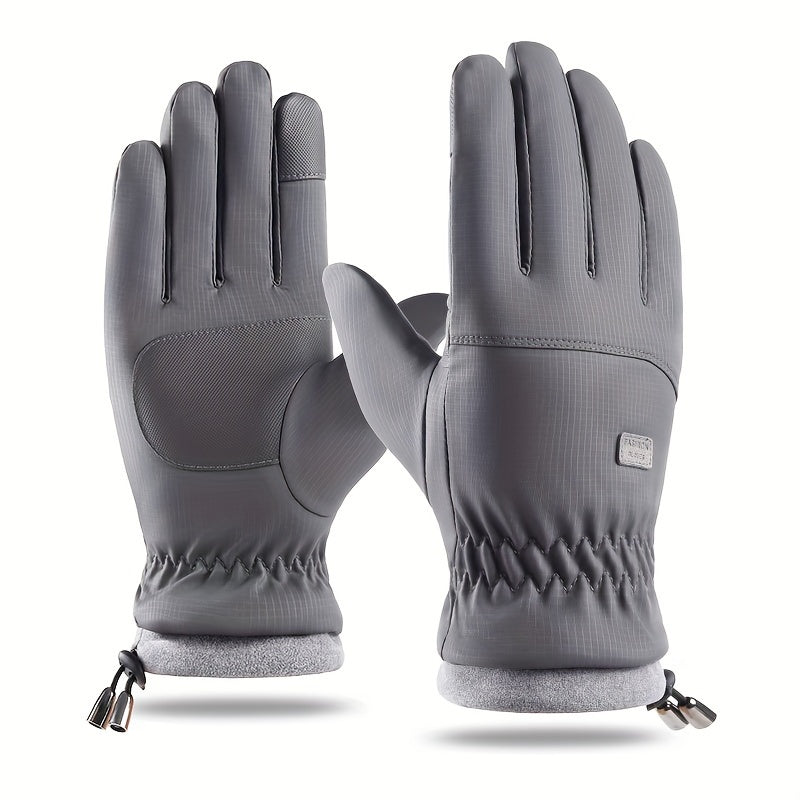 Plush Thickened Winter Gloves Windproof Waterproof Warm Touch Screen Gloves