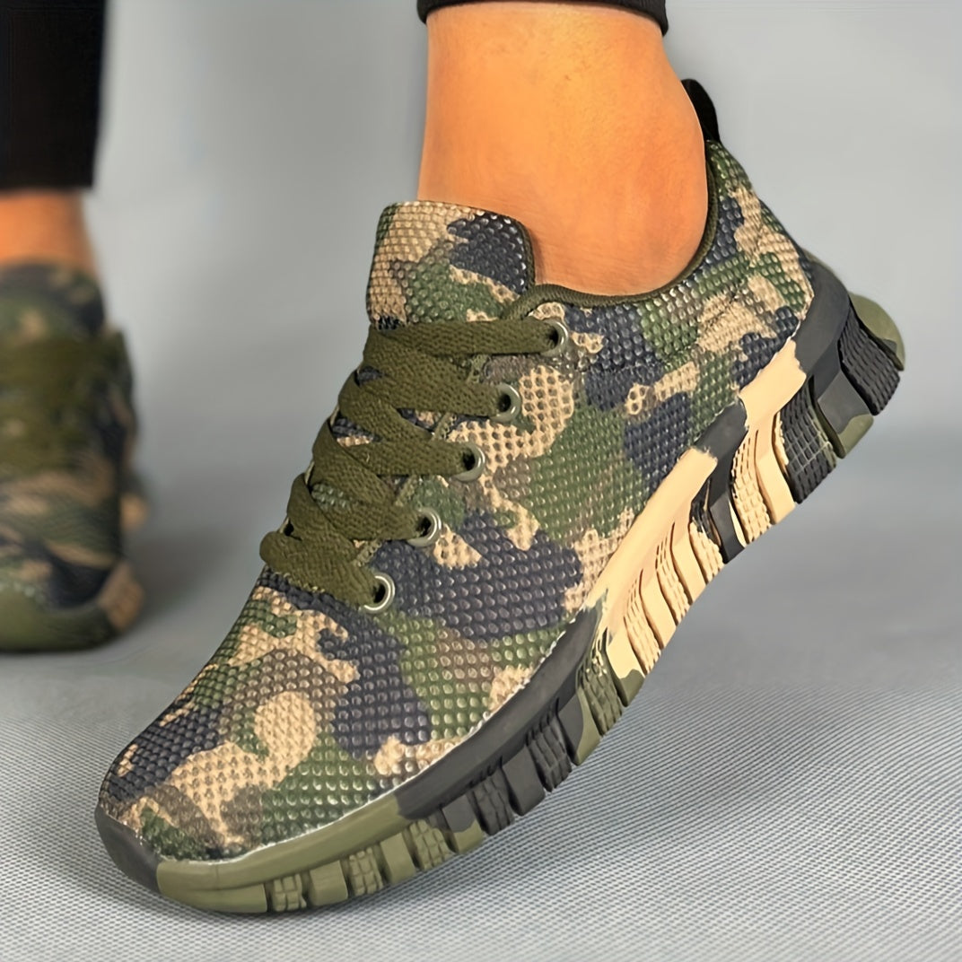 Men's Camo Knit Running Shoes Lightweight Breathable