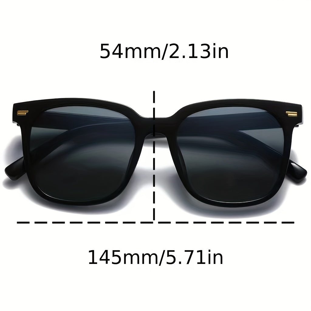 Square Sunglasses Clear Jelly Frame Anti Glare Glasses UV400
