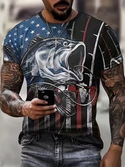 Men's Stretch Crew Neck Tee Casual Summer Outdoor T-shirt