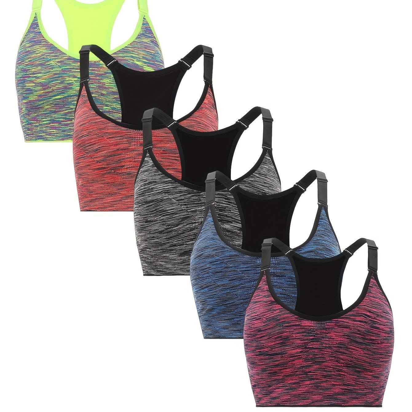 5pcs Wireless Sports Bras for Women