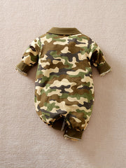 Cotton Camouflage Long Sleeve Romper Jumpsuit for Baby