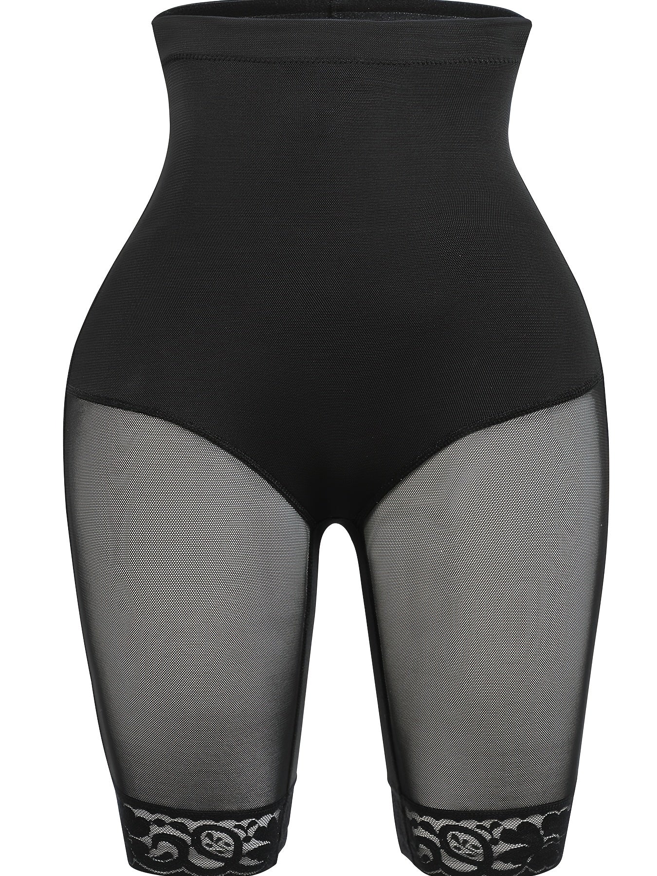 SCARBORO Seamless Shaping Shorts Lace Trim High Waist Tummy Control