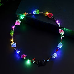 LED Flower Crown Headband Light Up Party Hairband