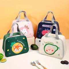 Cartoon Lunch Bag Oxford Cloth Bento Bag for Outdoor Camping