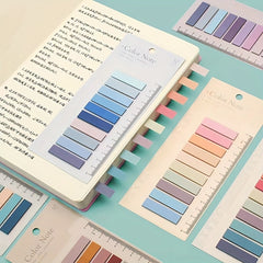PET Transparent Vintage Morandi Index Stickers Loose Leaf Sticky Notes