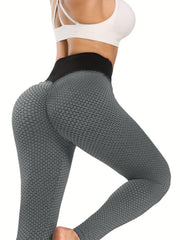 Seersucker Yoga Leggings Lifts Butt