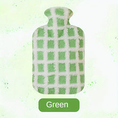 Plaid Cloth Cover Hot Water Bag Hand Warmer