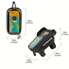 MTB Front Handlerbar Bag Rainproof 17 Phone Case Bike Top Tube Bag