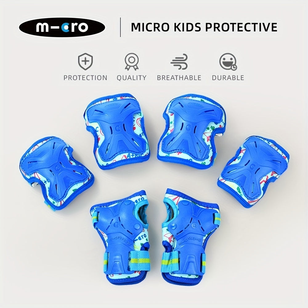 6PCS Luminous Protective Gear Roller Skating Training Knee Elbow Palm