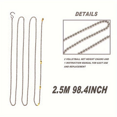 2pcs Volleyball Net Height Measurement Chains Volleyball Referee Equipment