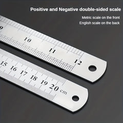 1pc Stainless Steel Ruler 20 32 30 Steel Ruler Inch Metric Machinist Ruler