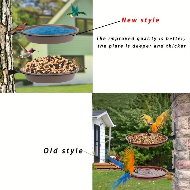 Hanging Bird Bath Bowl Double Layers Outdoor Large Bird House Garden Decor