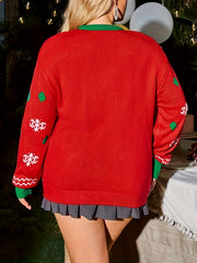 Casual Sweater Women's Plus Graphic Print Jumper