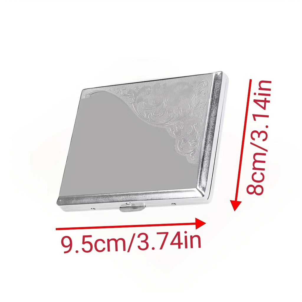 18pcs Printed Metal Cigarette Case Anti Pressure Storage Box For Men