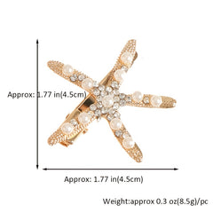 Starfish Pearl Hairpin Bridal Headpiece Wedding Party Jewelry