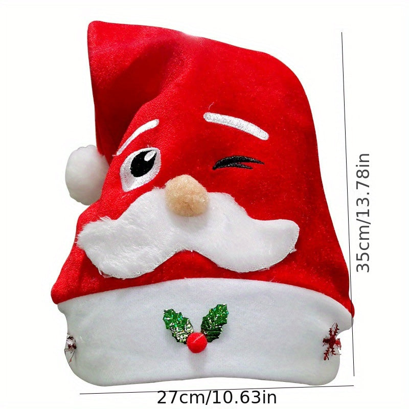 Red Non-woven Christmas Hat Cartoon Velvet Plush Gift