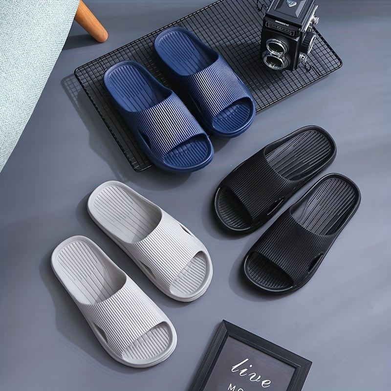 Men's Thin & Light Slides, Assorted Colors, Home Use Slippers