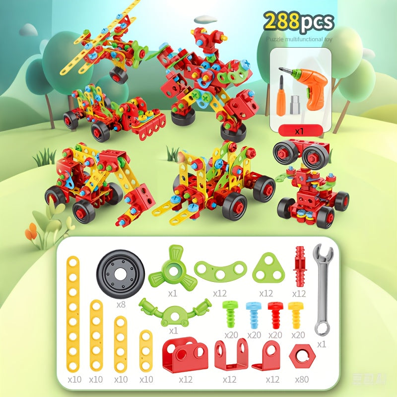 Screw Toys Building Blocks with Nuts for Creative Assembly