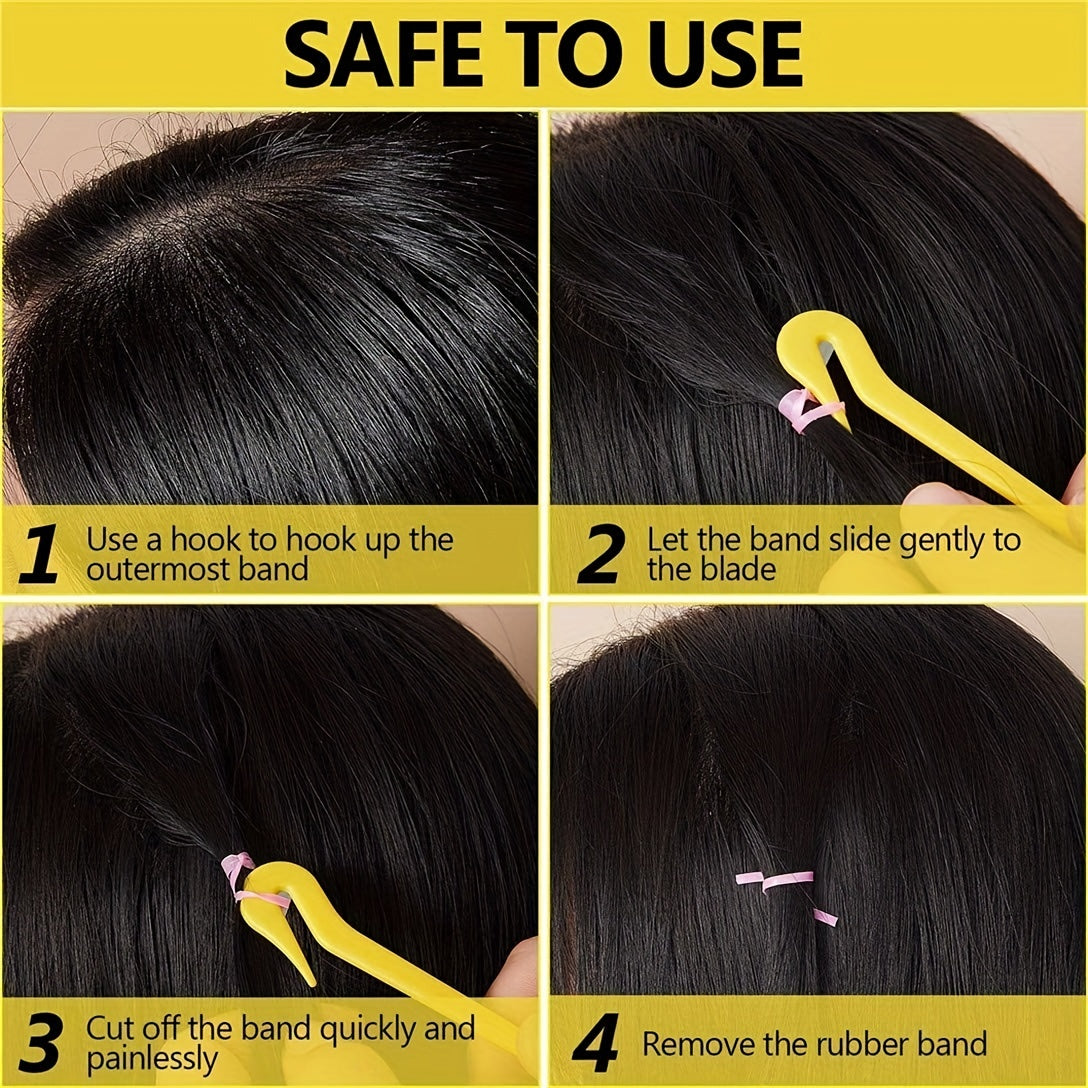 3pcs Hair Tie Remover Cutter Set Lightweight Portable Tool for Girls