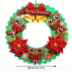 35 99 Cm Christmas Bow Wreath Garland Ornament Paper Pendant for Holiday Decor