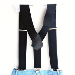 Men's Strong Clips On Suspenders Wide High Elastic Adjustable Braces