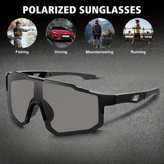 Men's Polarized Square Sunglasses Photochromic Lenses UV 400 Protection