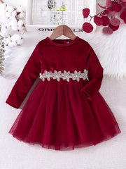 Baby Girls Floral Pattern Casual Dress