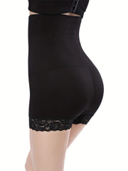 Lace Trim High Waist Tummy Control Panties