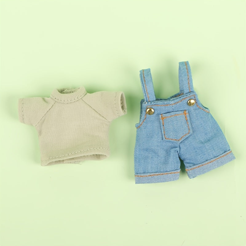 1/12 BJD Doll Short-sleeved Overalls Suit excluding Dolls/Shoes