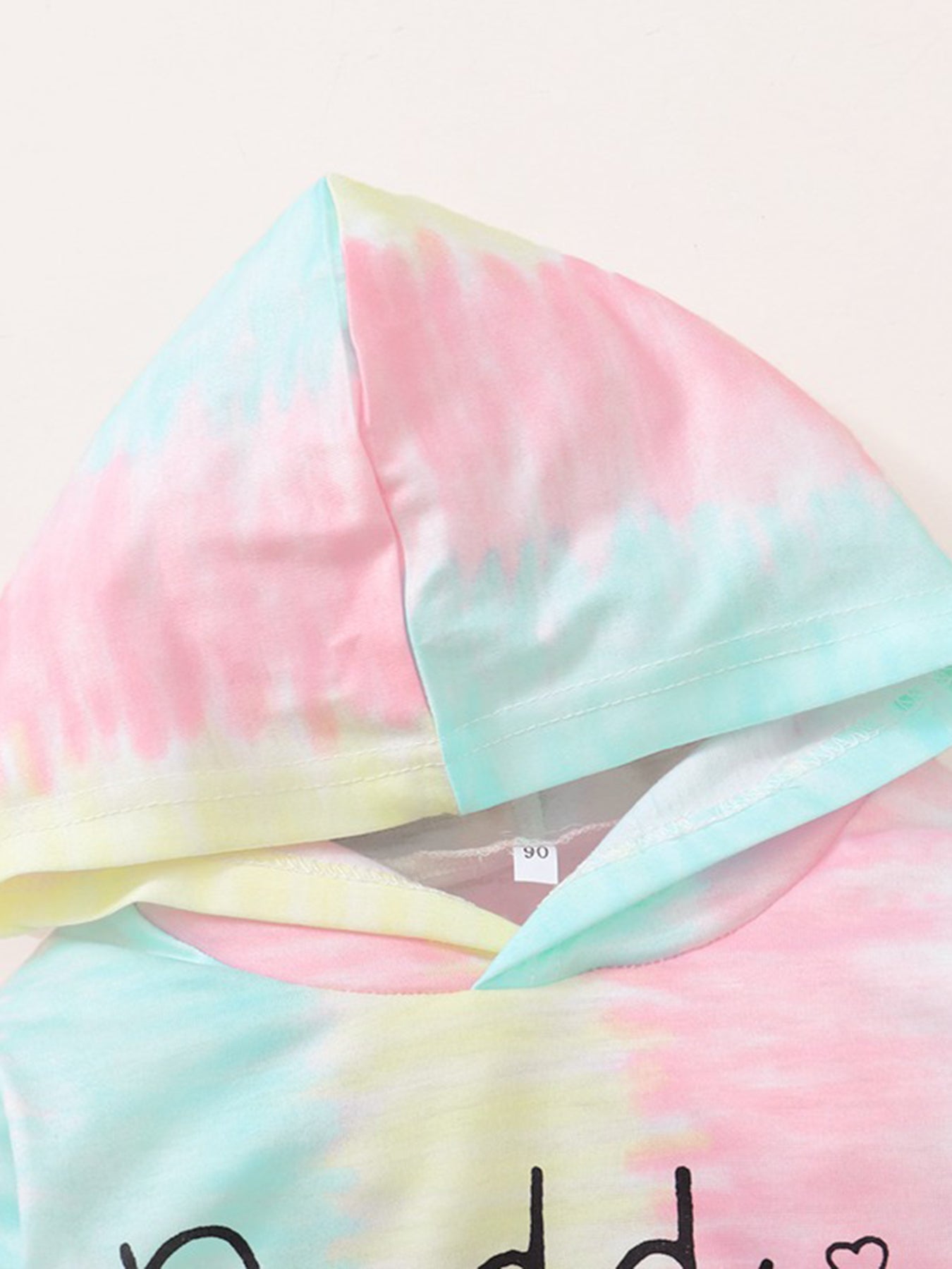 Cute 2 Piece Baby Girl Tie Dye Hoodie & Pants Set