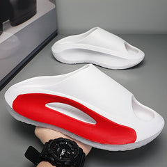 Men's Colour Block Slippers Comfy Non Slip Open Toe Slides