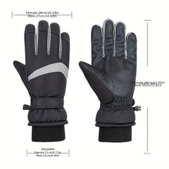 Waterproof Ski Gloves For Men Women Thickened Warm Gloves