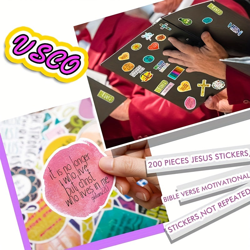 50pcs Christian Waterproof Wisdom Words Stickers