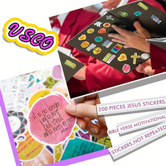 50pcs Christian Waterproof Wisdom Words Stickers