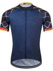 Polka Dot Cycling Jersey, Rear Pocket, Quick Dry, High Stretch, Fathers Gift