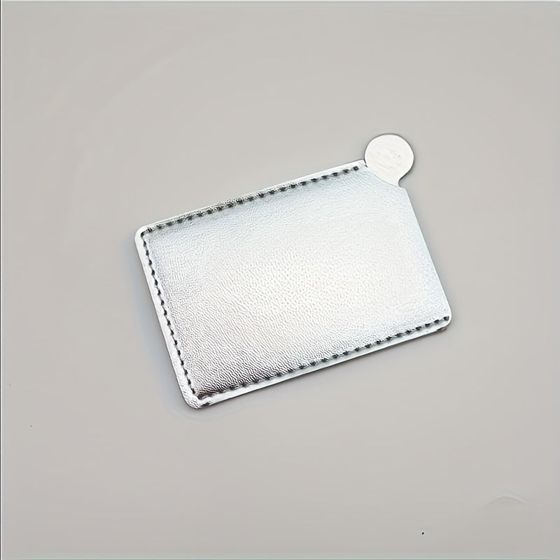 Stainless Steel Mini Makeup Mirror with Case, Travel Size Handheld Unbreakable