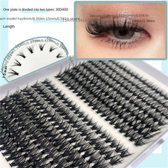 280pcs Cluster Lashes D Curl Long Individual Lashes Mixed Tray Faux Mink Lash