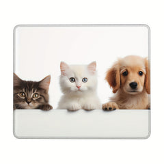 Cat And Dog Pattern Square 20x24cm Mousepad