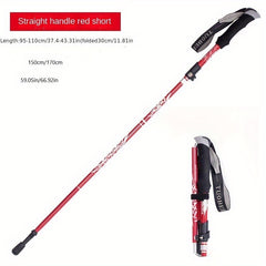 Aluminum Mountaineering Pole Folding Telescopic Walking Stick