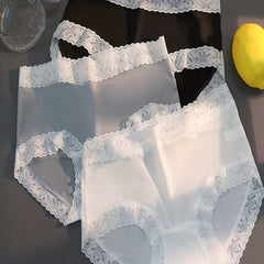 3pcs Lace Briefs Comfy Stretchy Panties Women's Lingerie