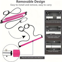 Multifunctional Yoga Bar with Resistance Band