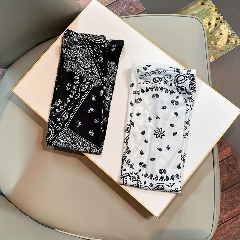 Paisley Print UV Protection Ice Sleeves for Women Men
