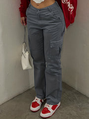 Vintage Y2K High Waisted Cargo Pants for Women