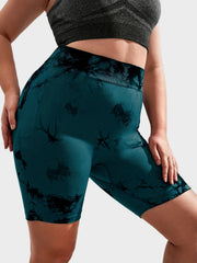 Tie Dye High Rise Skinny Shorts