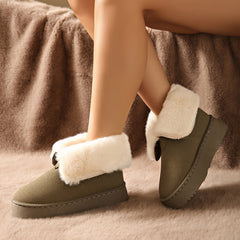 Women's Thermal Snow Boots Faux Fur Lined Platform Ankle Boots