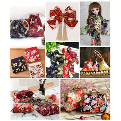 6pcs Navy Red Purple Bronzing Printed Cotton Fabric for DIY Sewing Scrapbooking