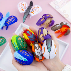 Set of 6 Deformable Dinosaur Egg Toys for Kids - Fun Party Favors