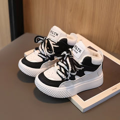Boy's High Top Skate Shoes Comfy Non Slip Sneakers For Kids