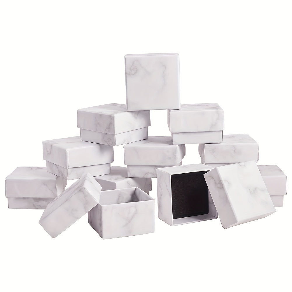 24pcs Square Jewelry Gift Boxes for Rings Earrings Necklaces, Cardboard Packagin
